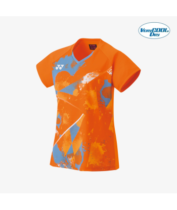 Yonex Women's Crew Neck Tournament Shirt 20771BOR (Bright Orange) paiement sécurisé