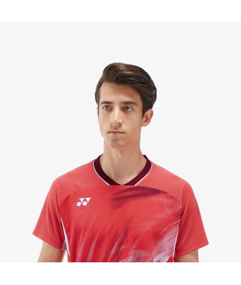 Yonex Men's Crew Neck Tournament Shirt 10568PR (Pearl Red) offre 