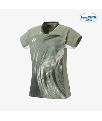 Yonex Women's Crew Neck Tournament Shirt 20769LOL (Light Olive) destockage