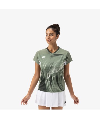 Yonex Women's Crew Neck Tournament Shirt 20769LOL (Light Olive) destockage