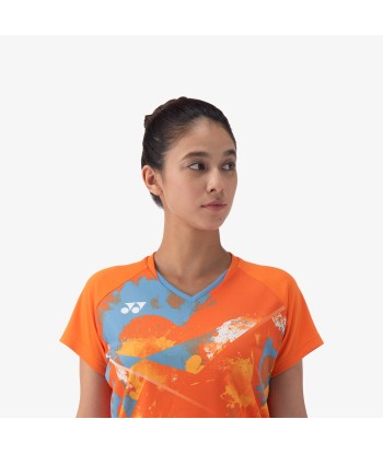 Yonex Women's Crew Neck Tournament Shirt 20771BOR (Bright Orange) paiement sécurisé