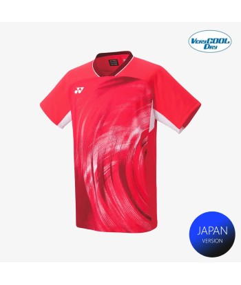 Yonex Men's Crew Neck Tournament Shirt 10568PR (Pearl Red) la colonne vertébrale