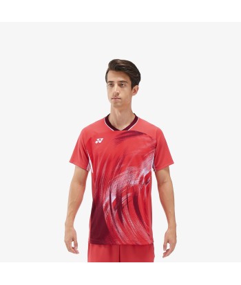 Yonex Men's Crew Neck Tournament Shirt 10568PR (Pearl Red) la colonne vertébrale