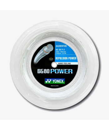 Yonex BG 80 Power 200m Badminton String (White) 2024