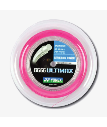 Yonex BG 66 Ultimax 200m Badminton String (Neon Pink) Voir les baskets