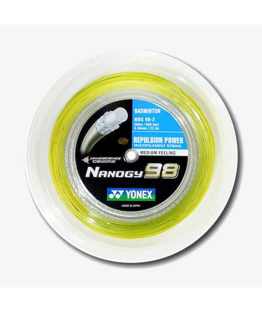 Yonex Nanogy 98 200m Badminton String (Yellow) Dans la société mordern